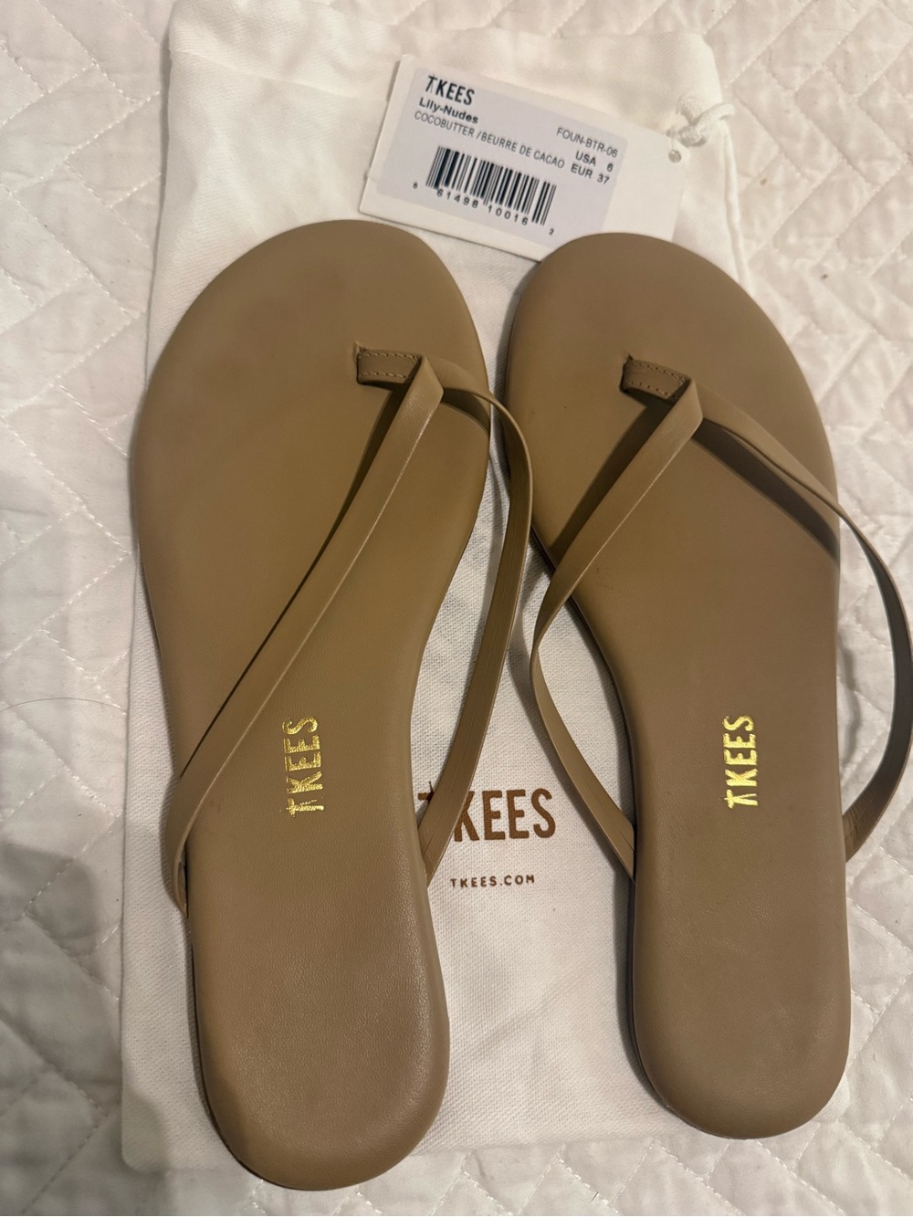 TKEES Lily Flip Flops in Cocoa Butter - Picture 3 of 8